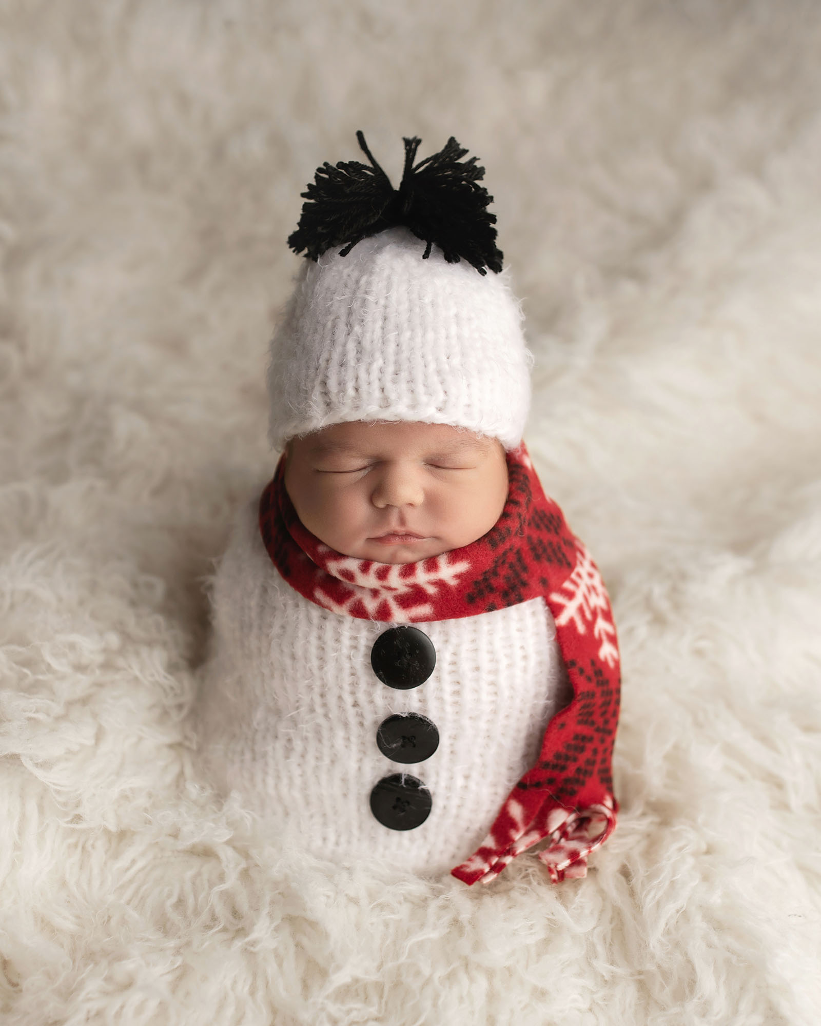 Baby in a snowman suit